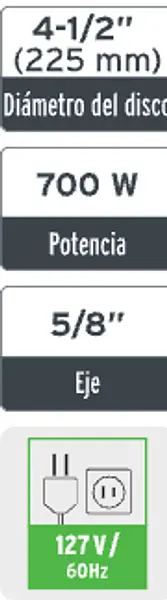 Esmeriladora Angular 4-1/2", 700w, Pretul