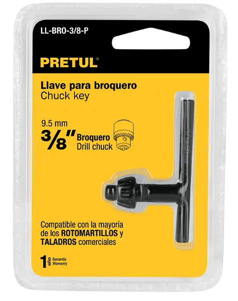 Llave Para Broquero De 3/8", Pretul