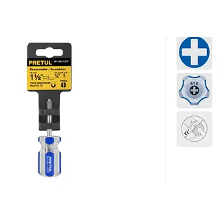 Desarmador De Cruz 1/4 X 1-1/2" Mango De Pvc, Pretul